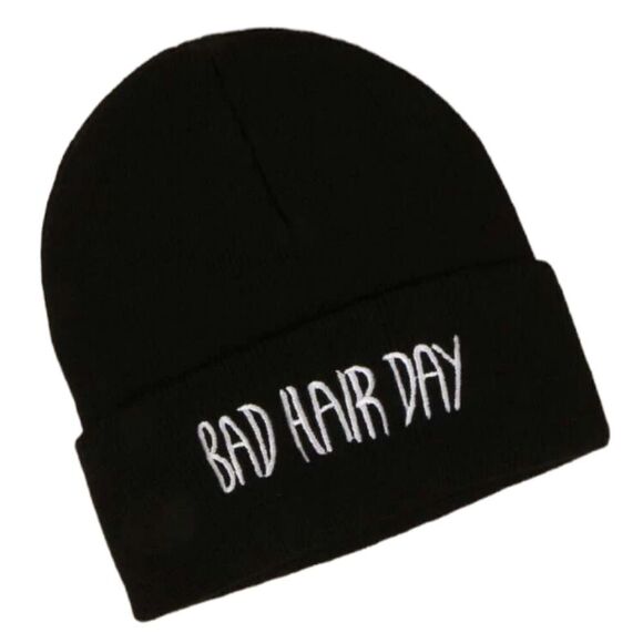 Bad Hair Day Embroidered Beanie - Picture 4 of 4
